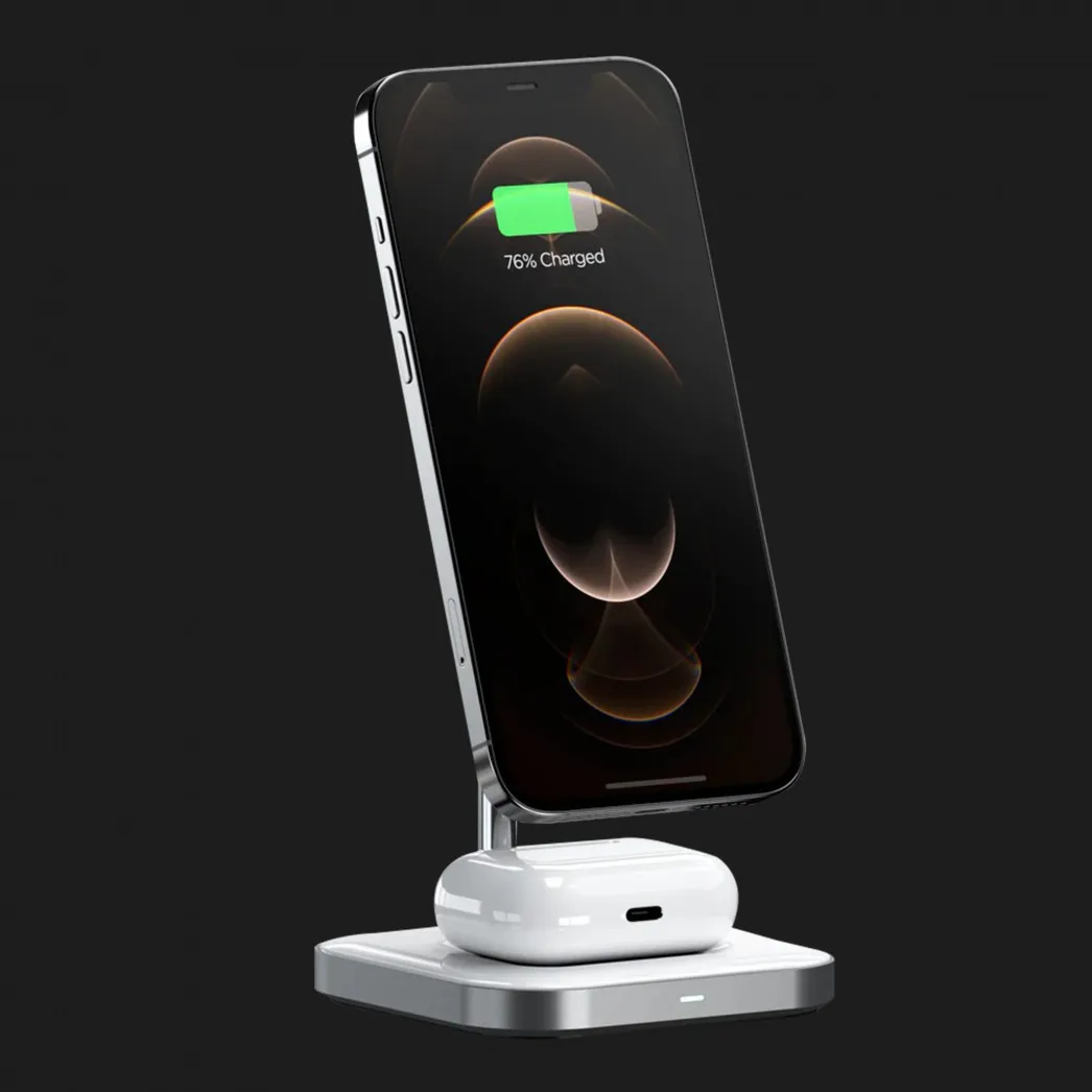 Беспроводная зарядка Satechi Aluminum 2 in 1 Magnetic Wireless Stand