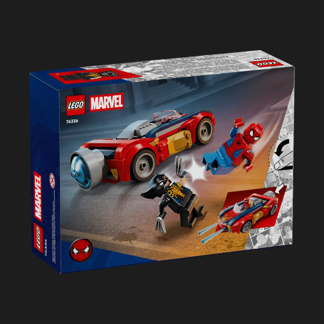 Конструктор LEGO Marvel Автомобиль Человека-паука vs. Отравленный Росомаха