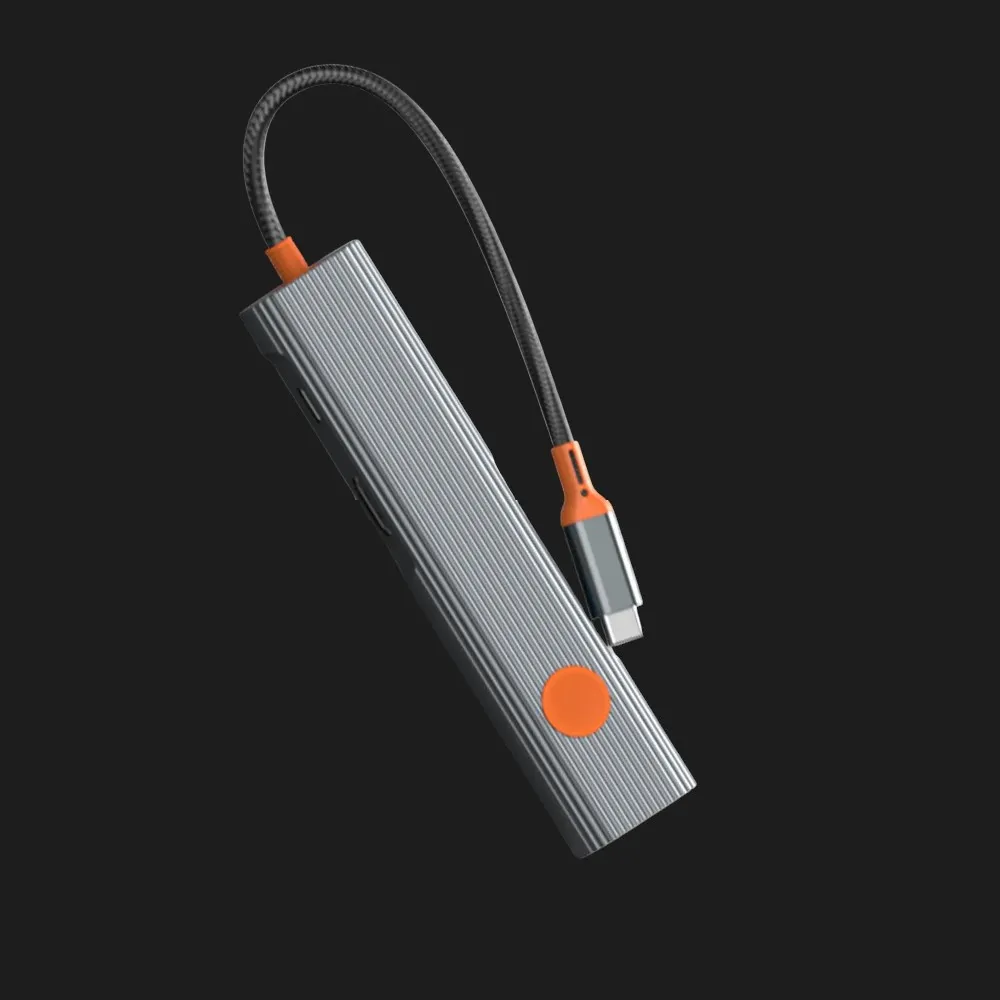 Адаптер WiWU Travel 5in1 USB-C Hub (2xUSB 3.1,100W PD, 4K HDMI, Gigabit Ethernet)