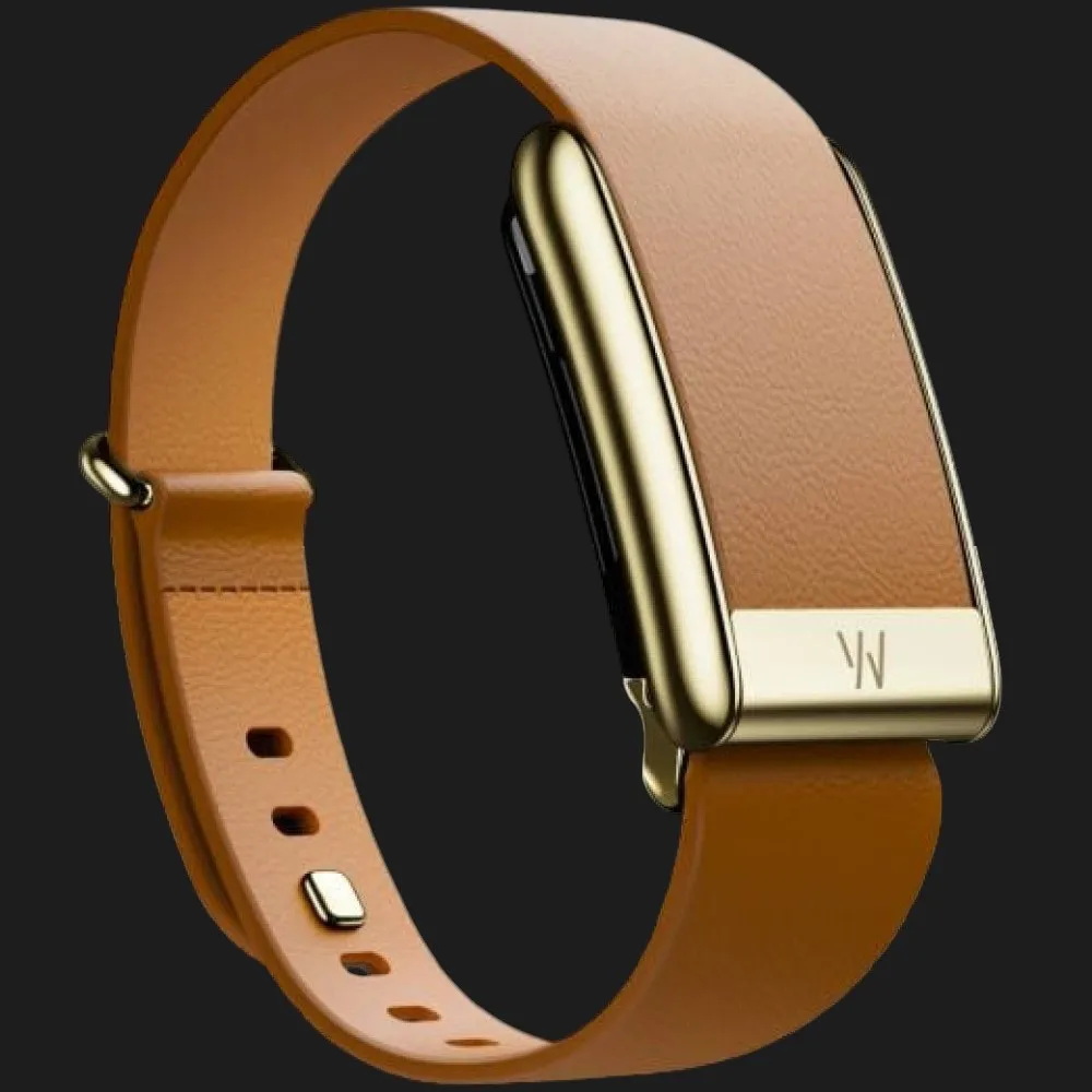 Ремешок Whoop LeatherLuxe Band Tapered для Whoop 5.0/One/Peak (Camel with Gold) (Size L)