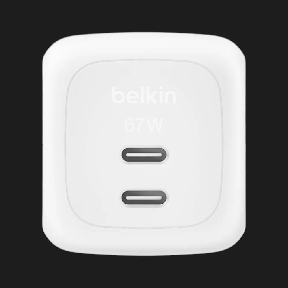 Блок питания Belkin Home Charger 67W 2хUSB-С GAN PD PPS
