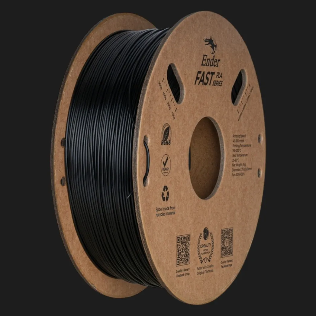 Пластик (Filament) CREALITY Ender Fast PLA 1кг 1.75мм Черный