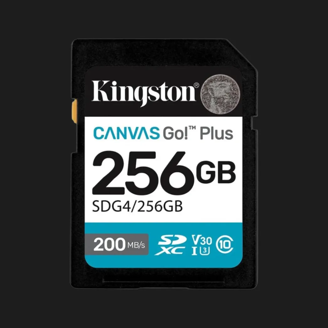 Карта памяти Kingston Canvas Go! Plus SDXC UHS-1 U3 V30(SDG4/256GB)