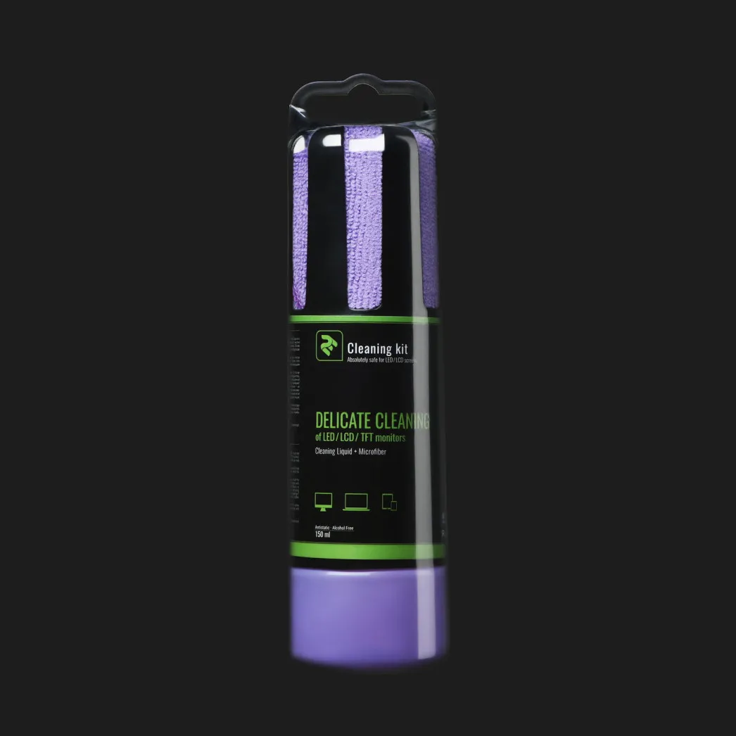 Набор для чистки 2E Liquid for LED/LCD 150ml + салфетка, Violet