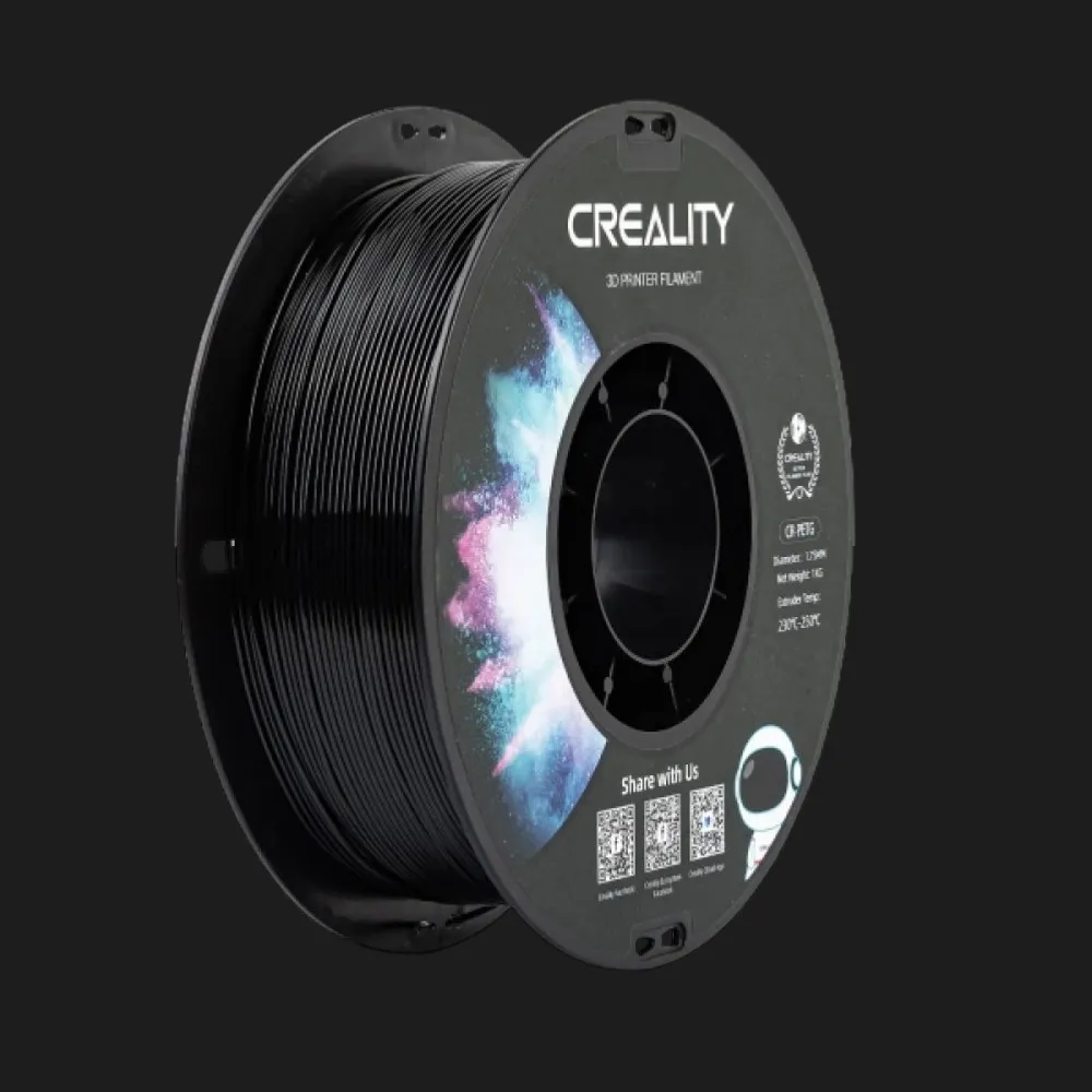 Пластик (Filament) CREALITY PETG 1кг 1.75мм Черный