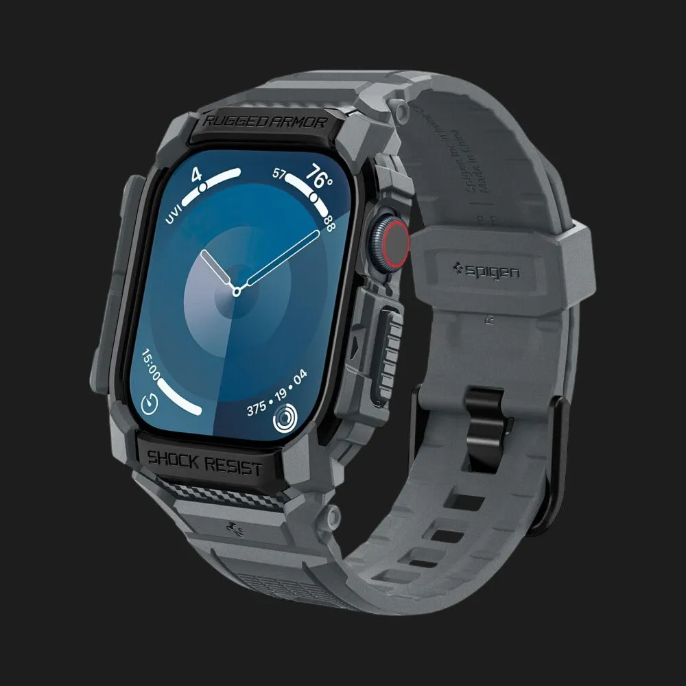 Чехол-ремешок Spigen Rugged Armor Pro для Apple Watch 46mm 2024, Dark Gray
