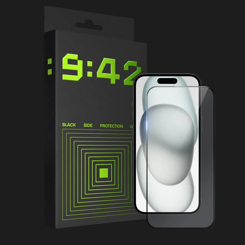 Защитное стекло 9:42 BlackSide для iPhone 15