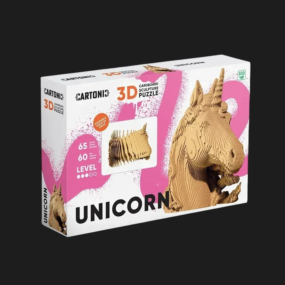 Картонный 3D пазл-конструктор Cartonic Единорог (Unicorn) (CARTUNI)