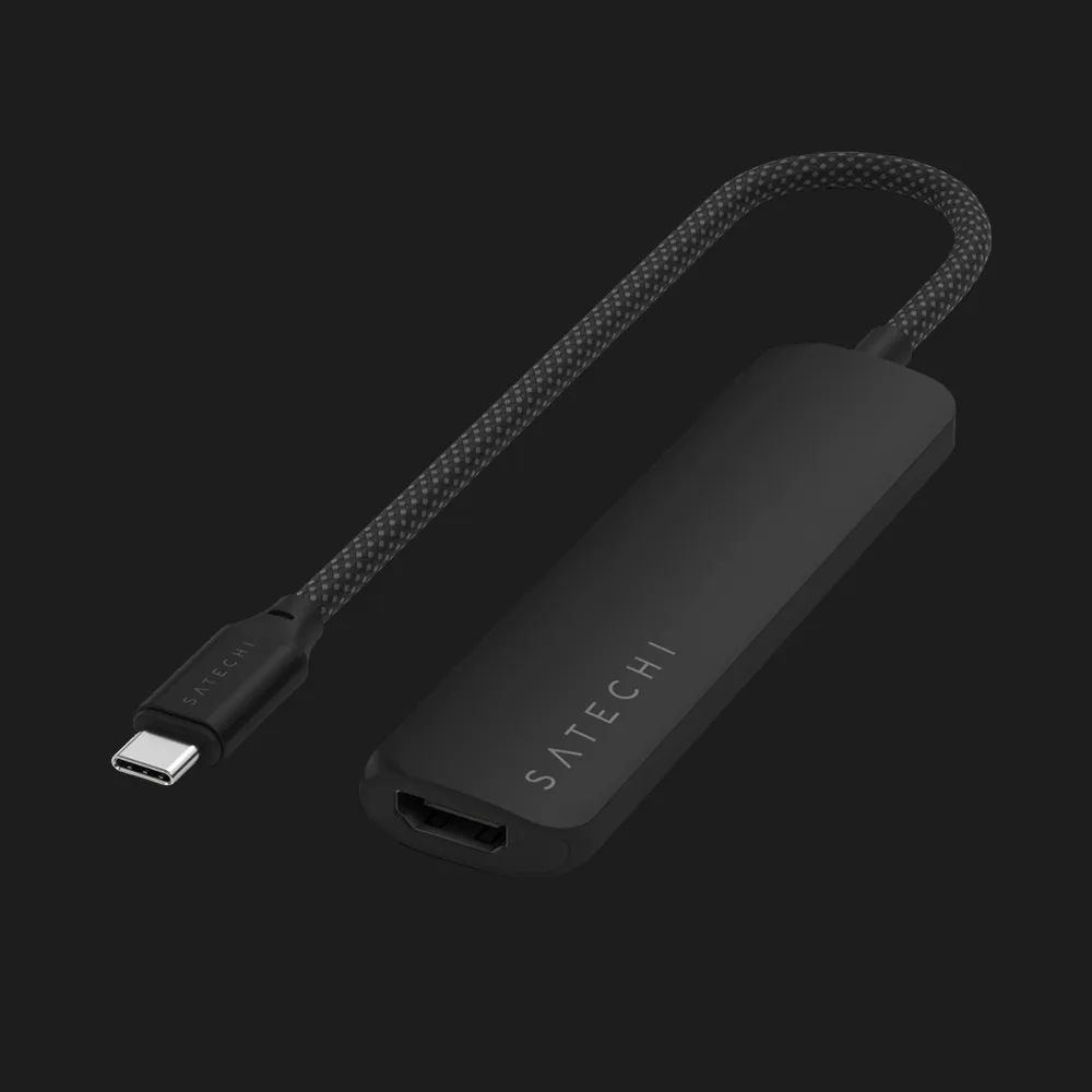 Адаптер Satechi 4-in-1 USB-C Slim Multiport Adapter 4K, Black