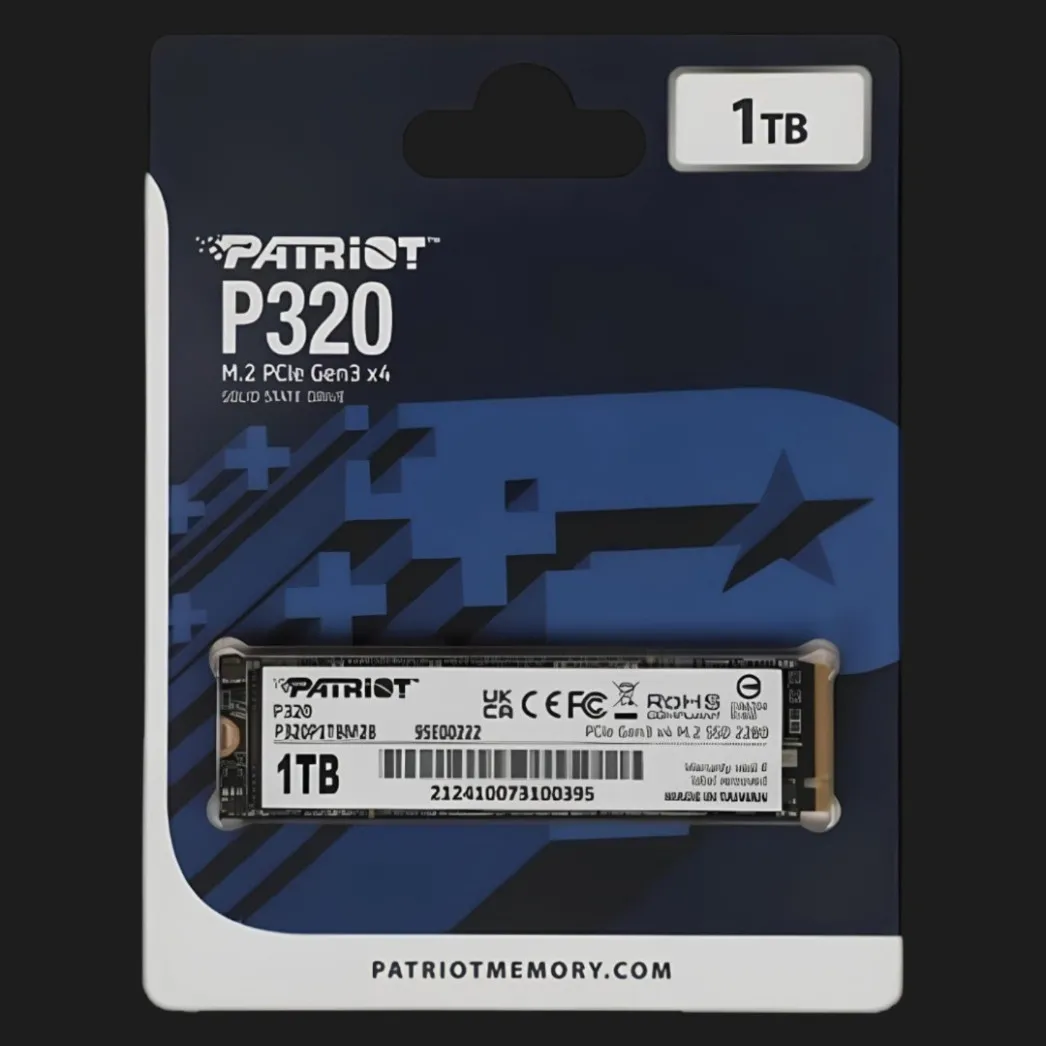 Накопитель SSD Patriot P320 NVMe PCIe 3.0 (P320P1TBM28)
