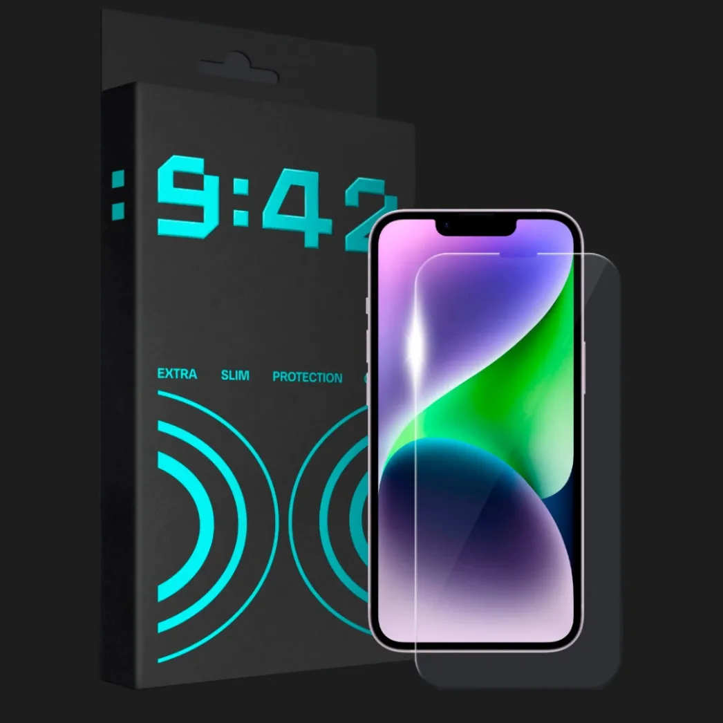 Защитное стекло 9:42 Slim для iPhone 17e/16e/14/13 Pro/13