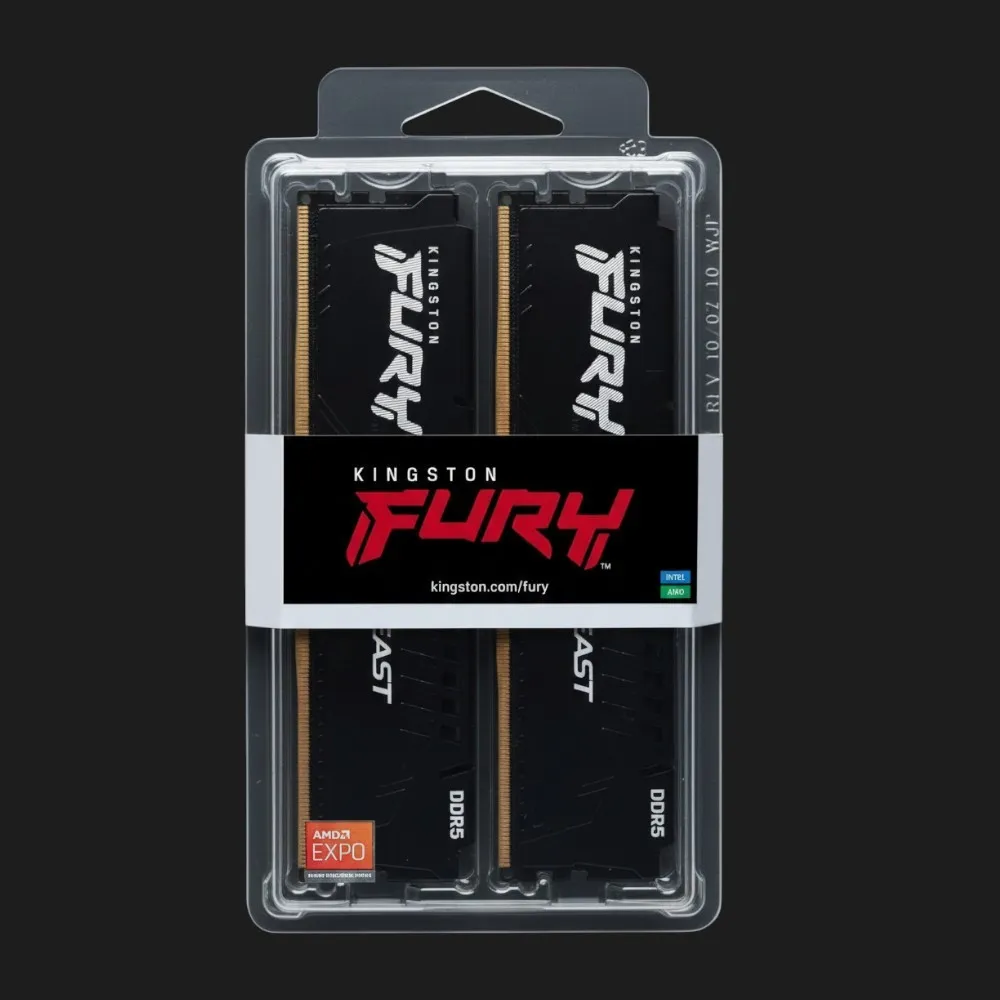 Оперативная память Kingston Fury Beast DDR5 2x32GB 6000MHz