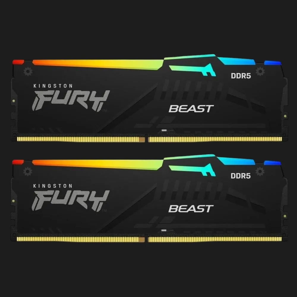 Оперативная память Kingston Fury Beast RGB DDR5 2x16GB 5600MHz