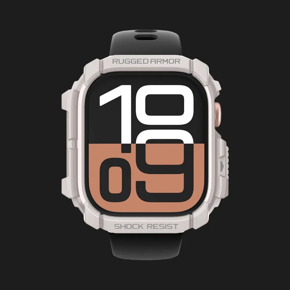 Чехол Spigen Rugged Armor для Apple Watch 2024 46mm, Dune Beige