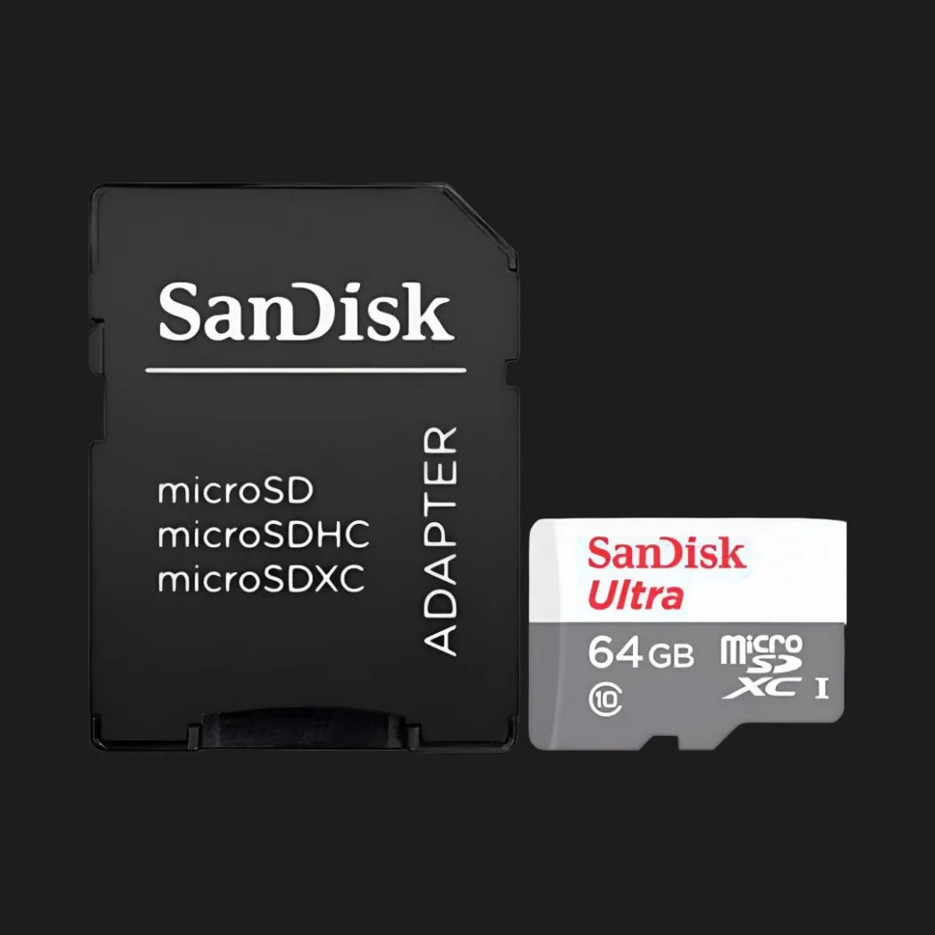 Карта памяти SanDisk microSDHC UHS-I Ultra + SD adapter