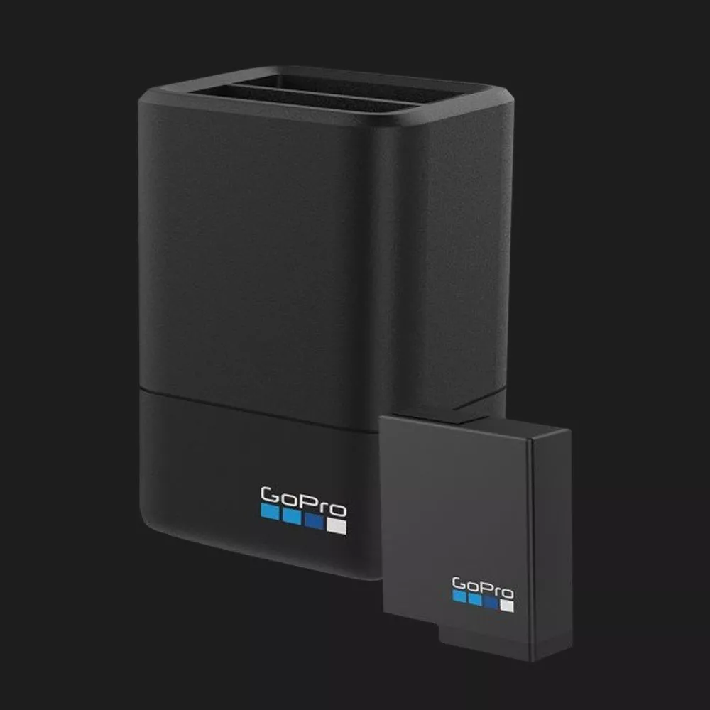 Зарядное устройство GoPro Dual Battery Charger с батареей для GoPro Hero 7, Hero 6 и Hero 5
