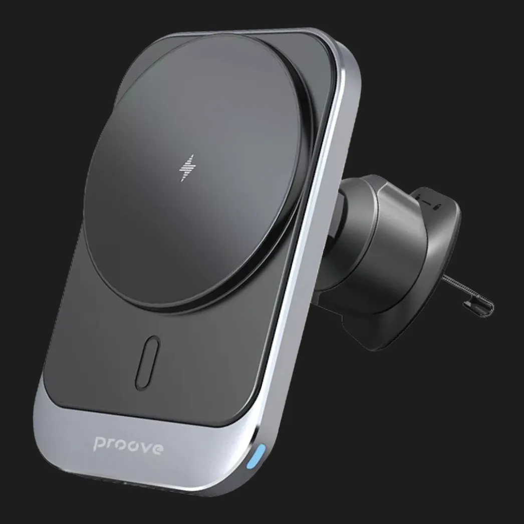 Автомобильный держатель с беспроводным зарядным устройством Proove Square Magnetic Pro 15W