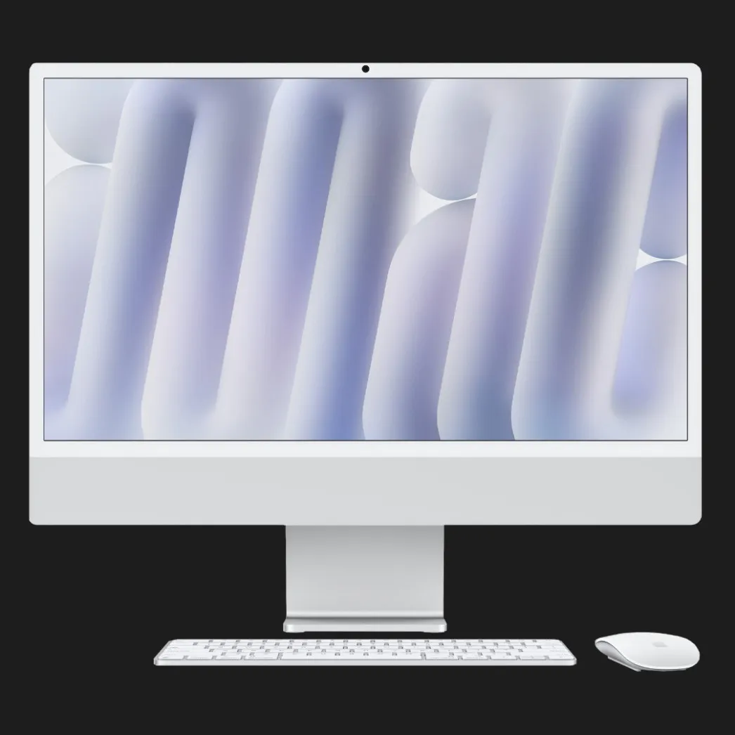 Apple iMac 24 with Retina 4.5K, Apple M4,, 8 CPU / 8 GPU, 16GB RAM, Silver