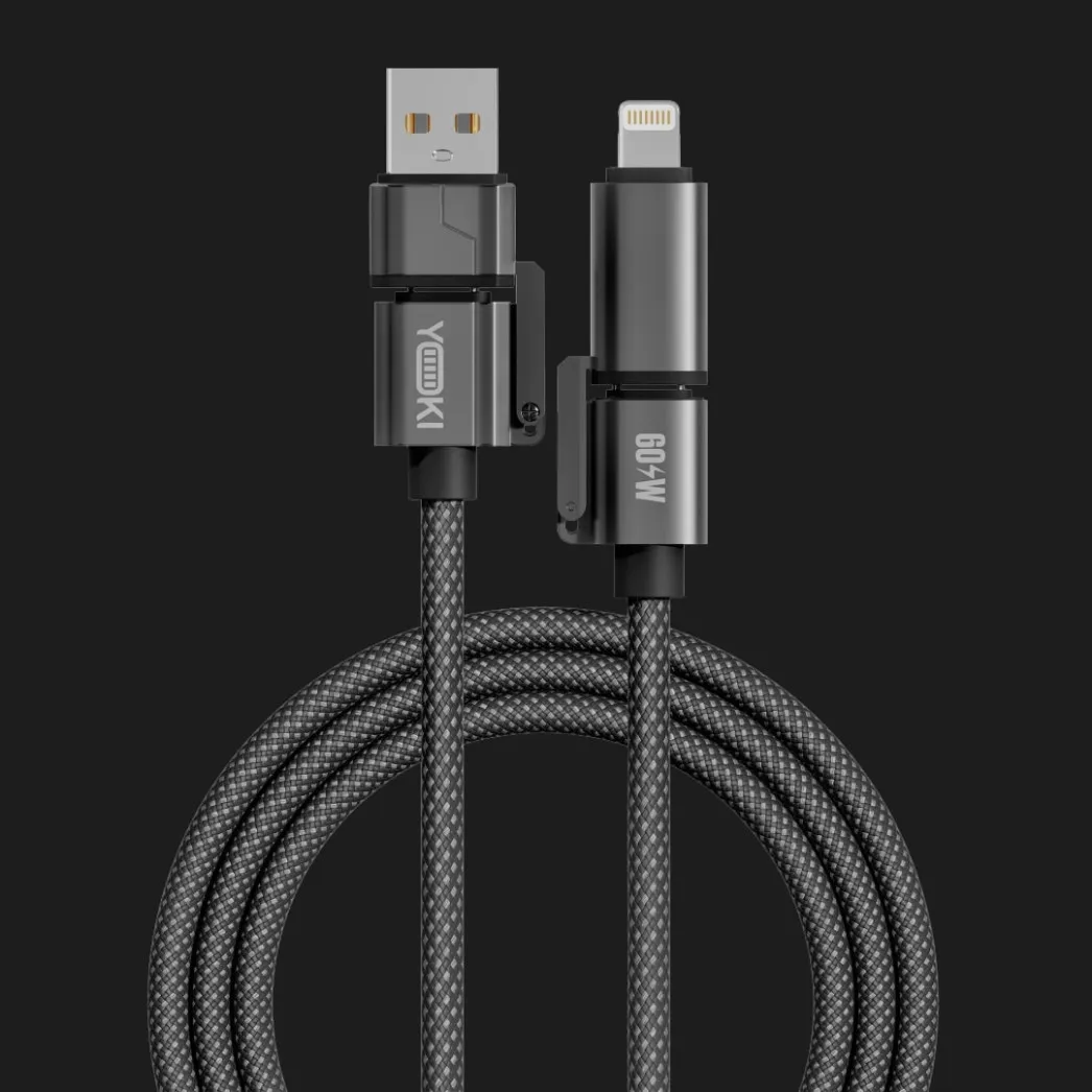 Кабель YOKI CA93 CAR Media USB-A/Type-C to Type-C/to iP 60W 1.8m