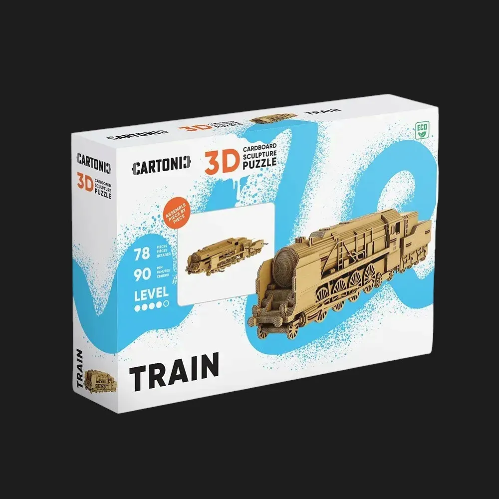 Картонный 3D пазл-конструктор Cartonic Поезд (Train) (CARTTRAIN)