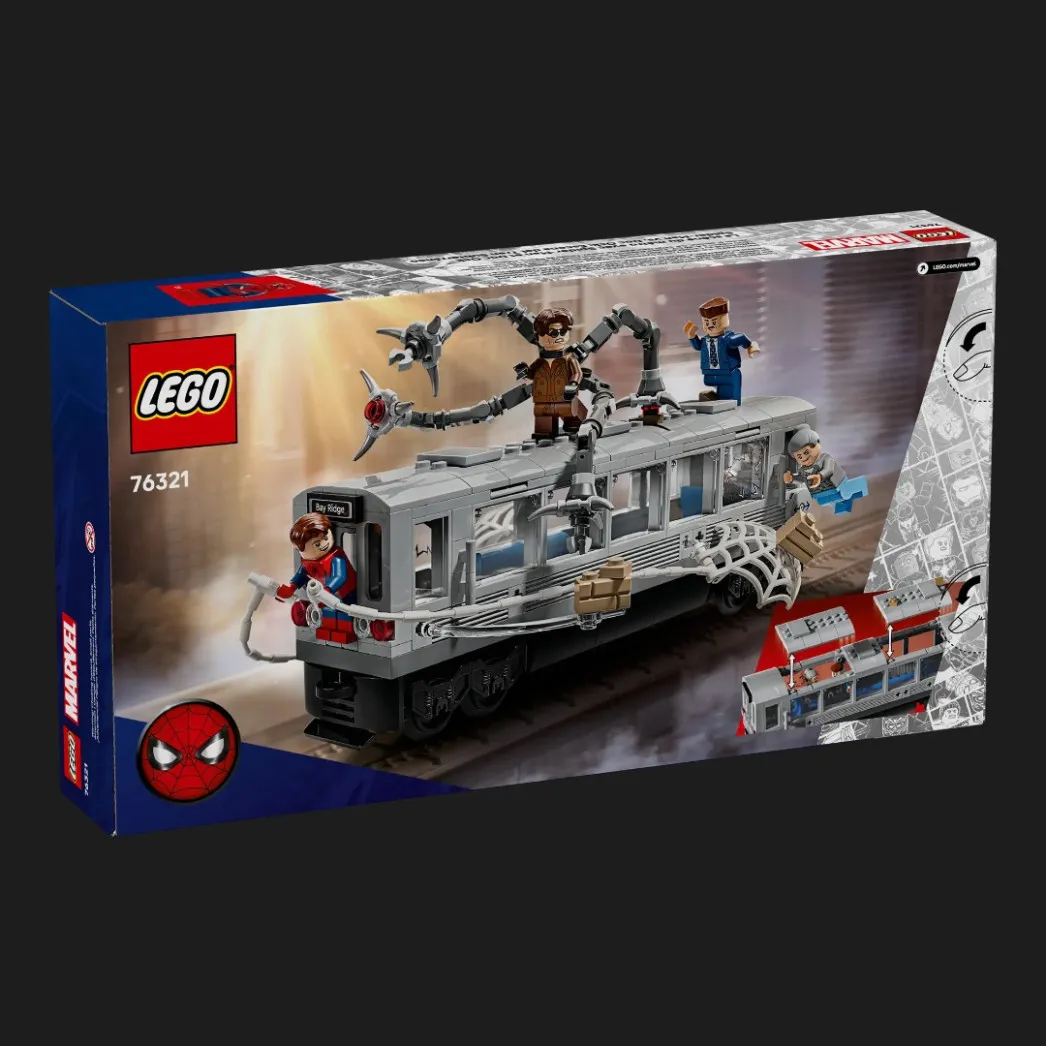 Конструктор LEGO Marvel Человек-Паук против Дока Ока: Сцена в метро