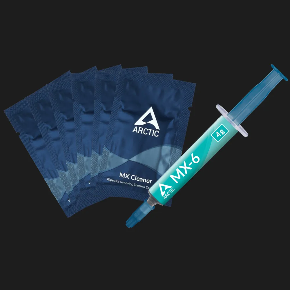 Термопаста Arctic MX-6 4 г с 6 шт MX Cleaner