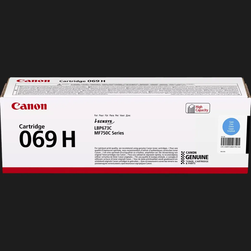 Картридж Canon 069H LBP673C/MF750C 5500ст (Cyan)