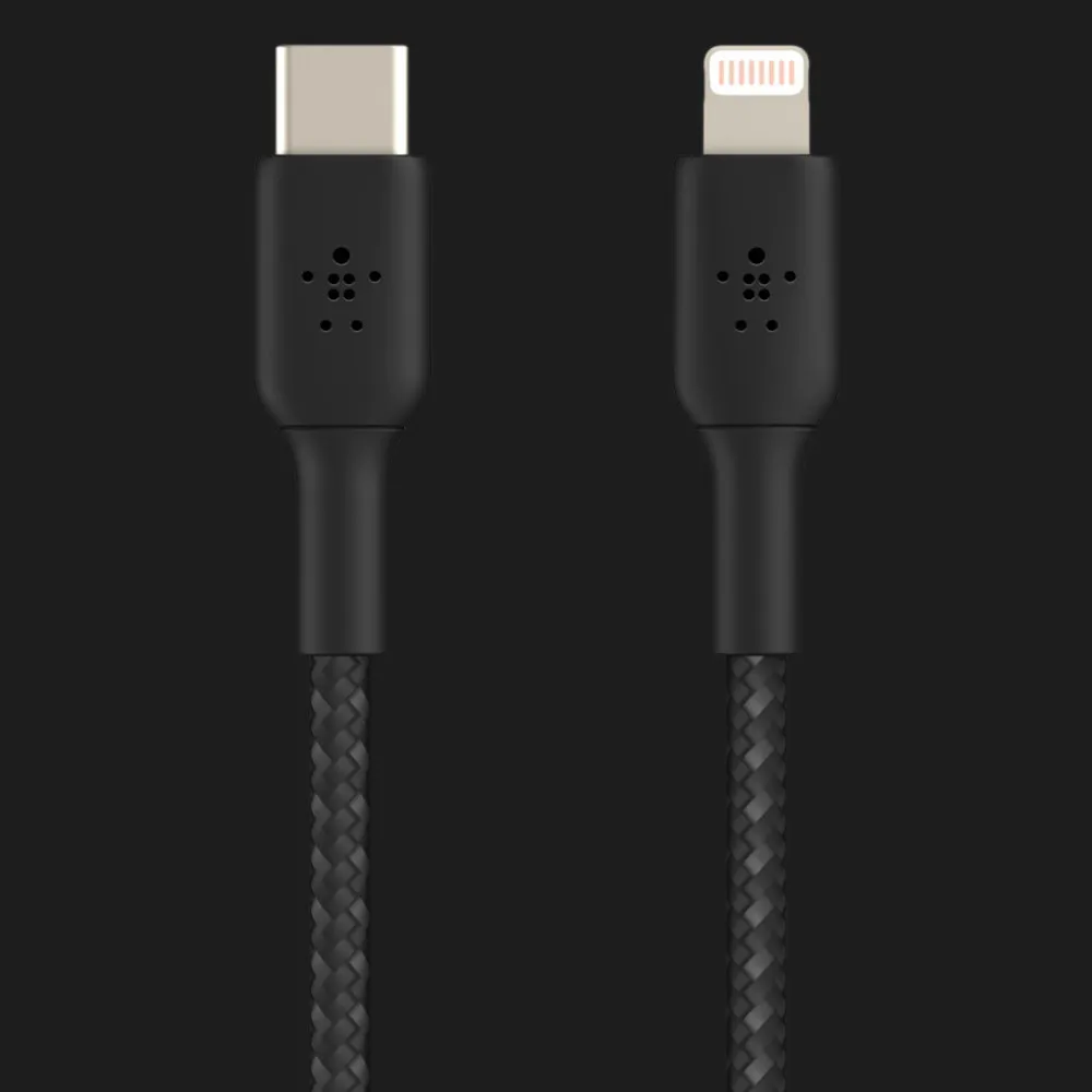 Кабель Belkin Braided USB-С to Lightning 2m, Black