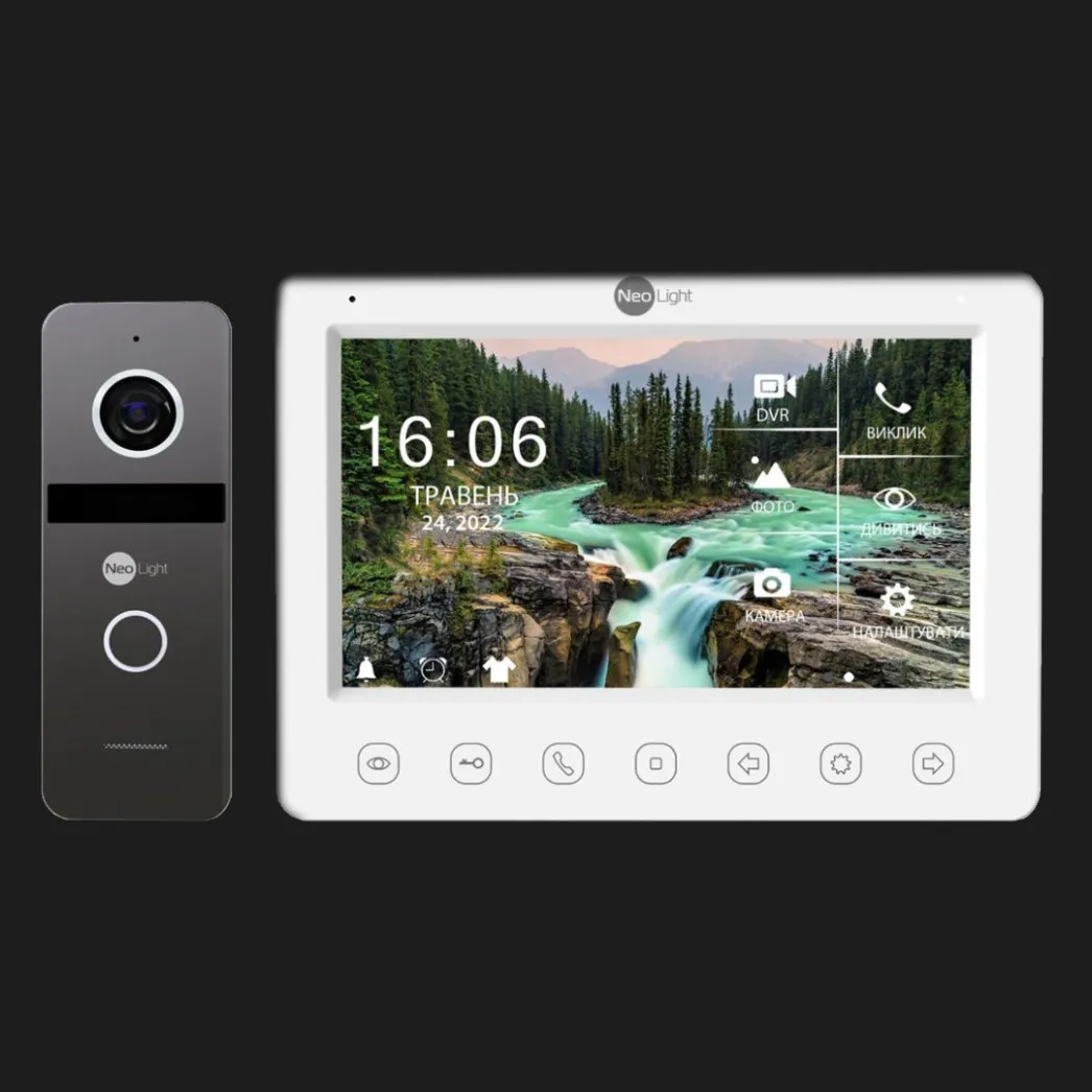 Комплект видеодомофона Neolight NeoKIT HD WiFi, Graphite
