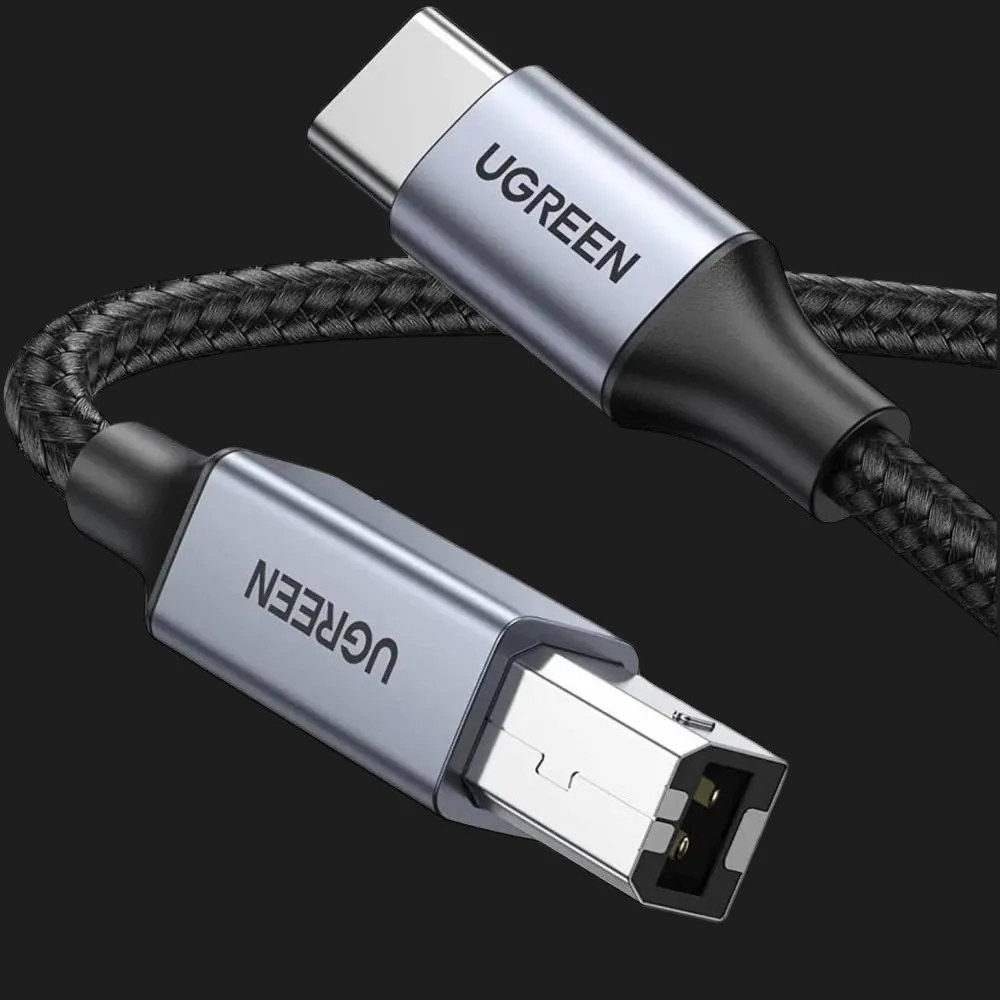 Кабель UGREEN US370 USB-C to USB-B Printer Cable 1m