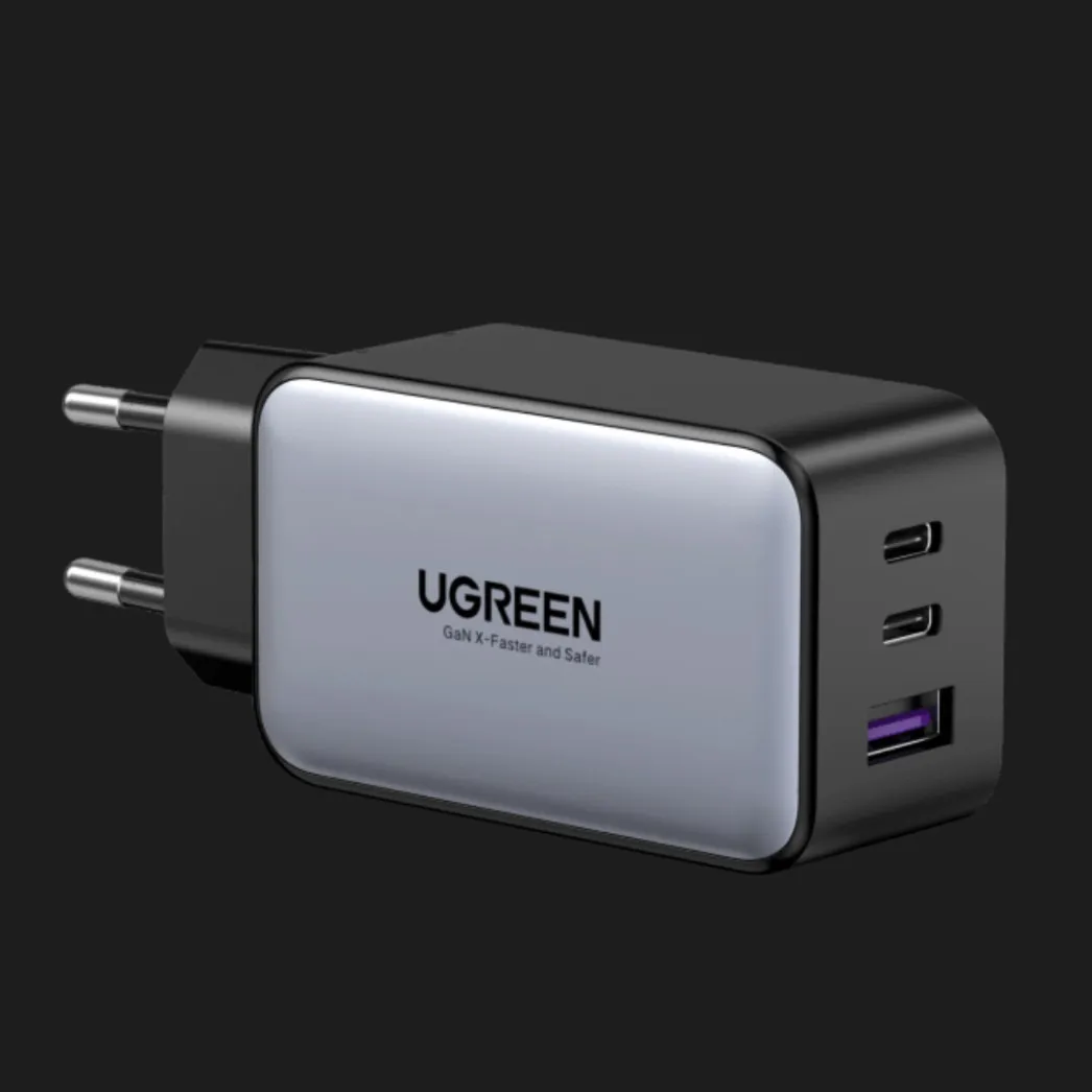 Блок питания UGREEN CD244 65W USB-A+2xUSB-C GaN Tech Fast Charger