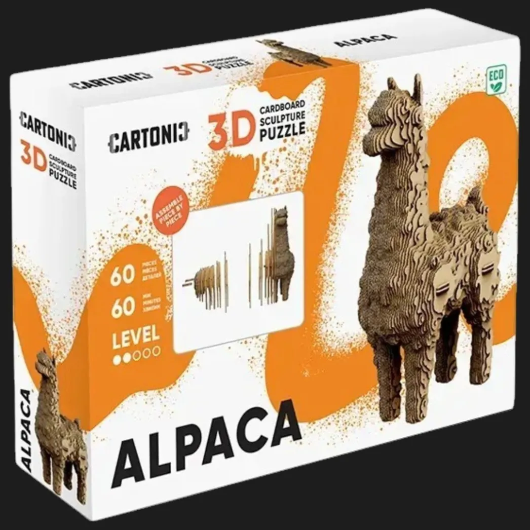 Картонный 3D пазл-конструктор Cartonic Альпака (Alpaca) (CARTALPACA)