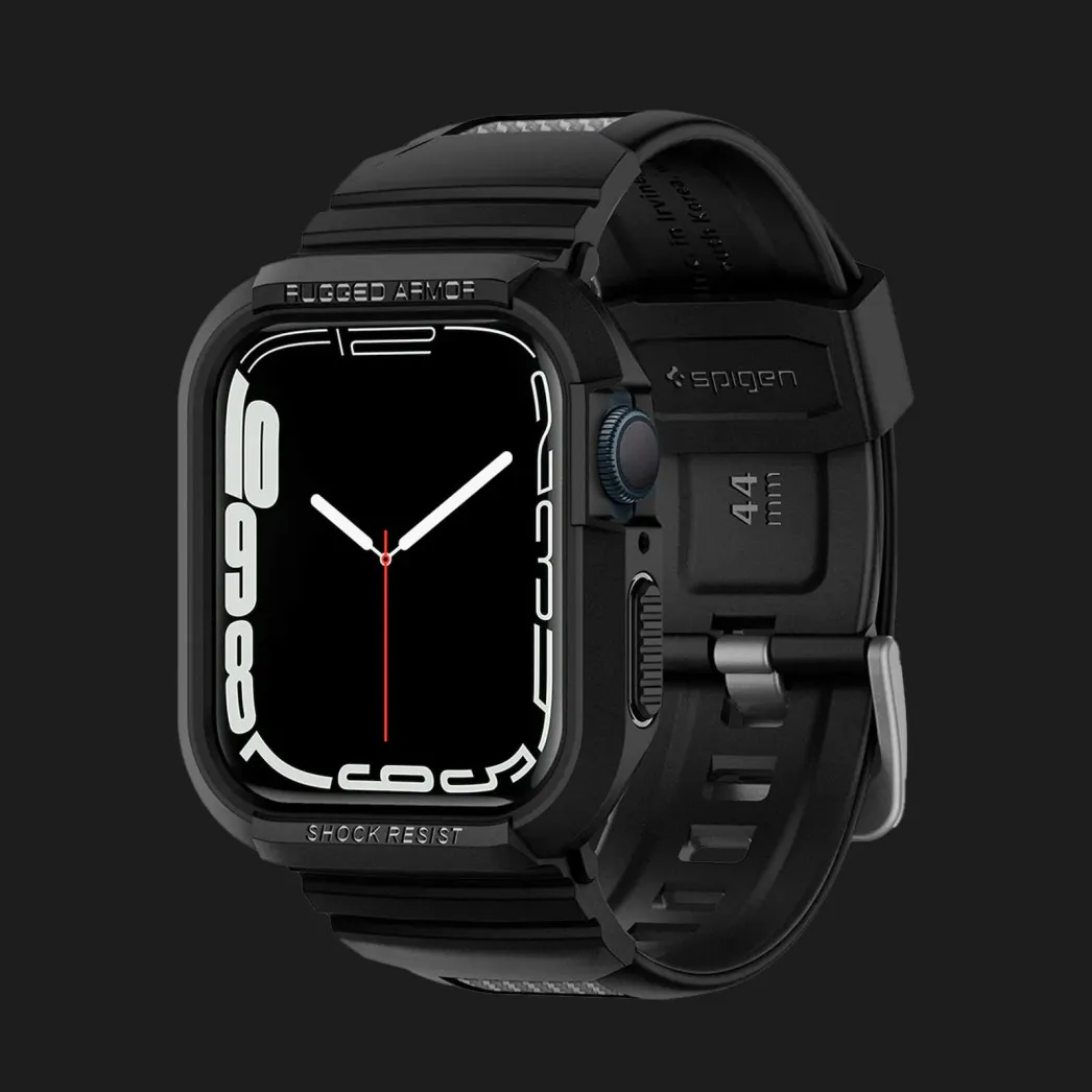 Чехол-ремешок Spigen Rugged Armor Pro для Apple Watch 44/45mm, Black