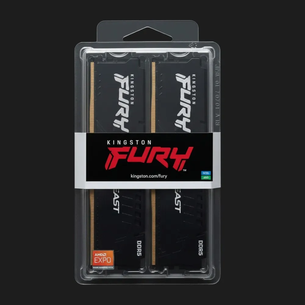 Оперативная память Kingston Fury Beast DDR5 2x16GB 5600MHz