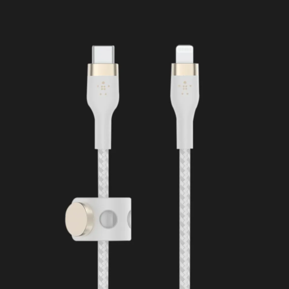 Кабель Belkin Braided Silicone USB-С to Lightning 1m, White