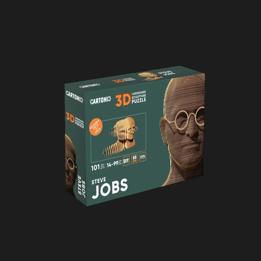 Картонный 3D пазл-конструктор Cartonic Стив Джобс (Steve J) (CARTMSTJ)