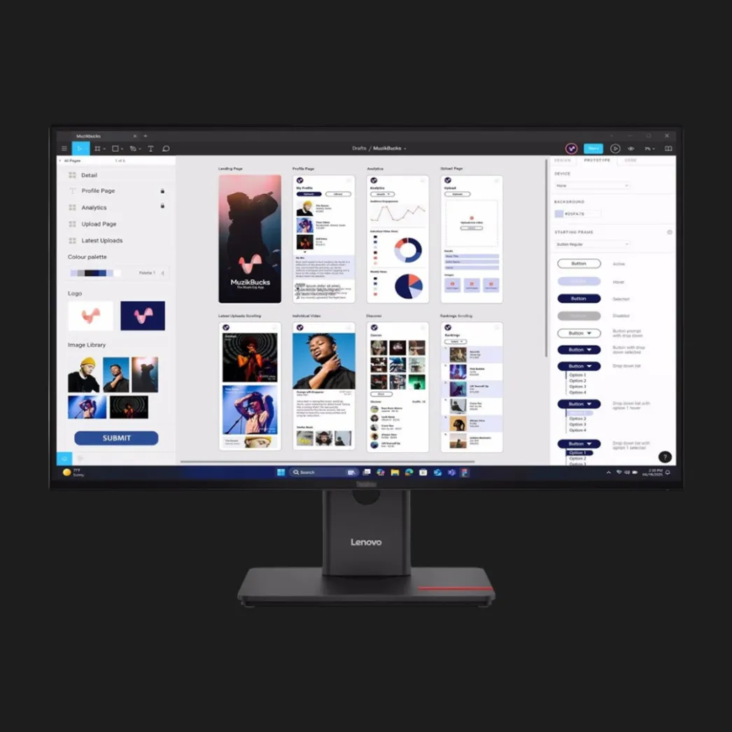 Монитор Lenovo 31.5" ThinkVision T32ud-40 IPS 60Hz 64B0GAT1UA