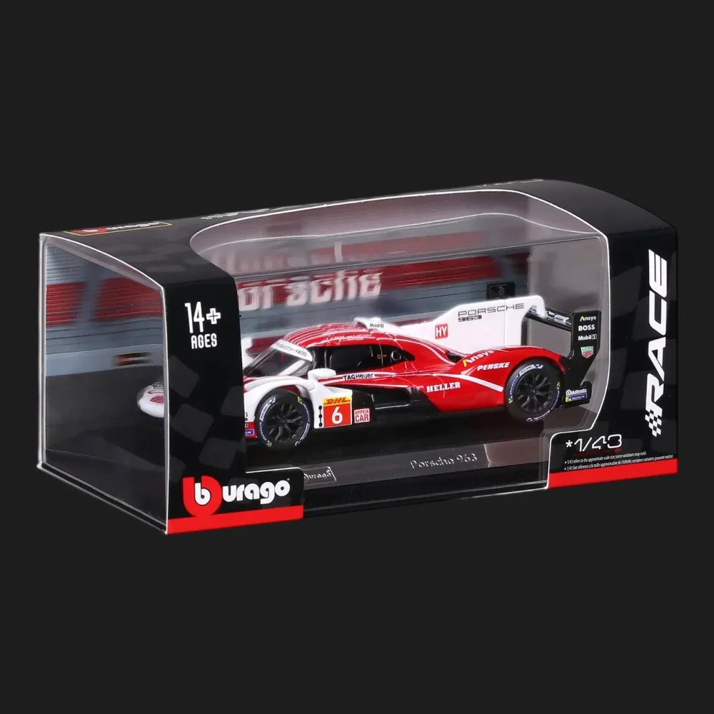 Автомодель Bburago Race — Porsche 963 (1:24)