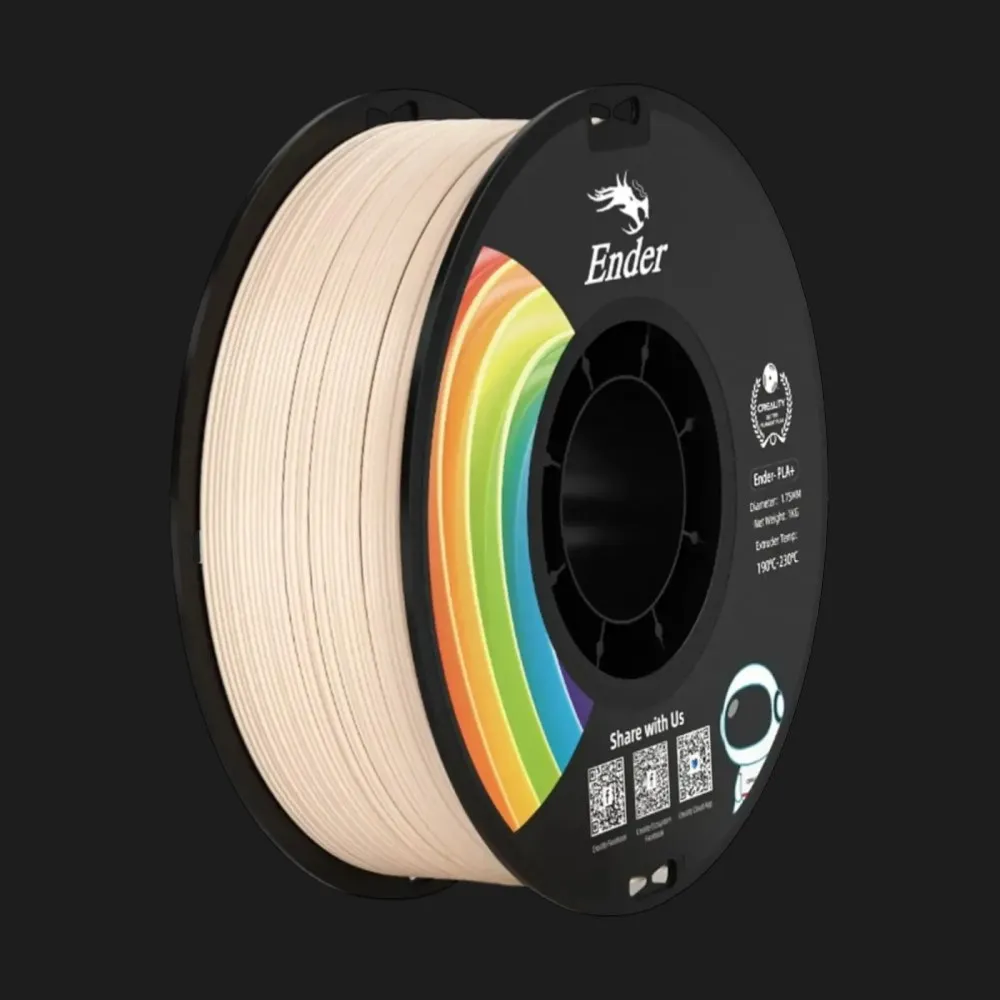 Пластик (Filament) CREALITY PLA Plus 1кг 1.75мм Бежевый