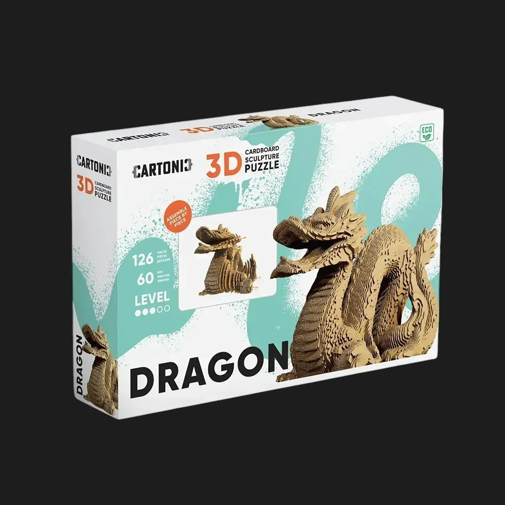 Картонный 3D пазл-конструктор Cartonic Дракон (Dragon) (CARTDRA)