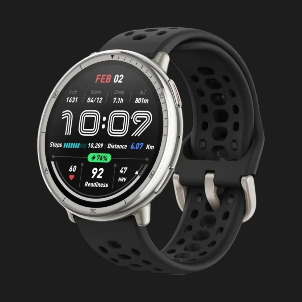 Amazfit Active 2R Black Silicone Band
