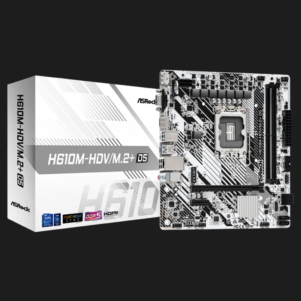 Материнська плата ASRock H610M-HDV/M.2+ D5 (H610M-HDV/M.2+ D5)