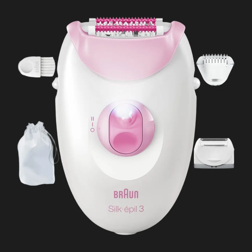 Эпилятор Braun Silk-epil 3 (White/Pink)(SE 3-033)