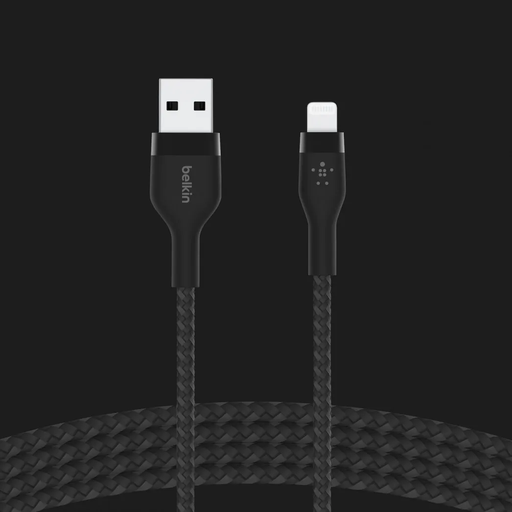 Кабель Belkin Braided Silicone Lightning 1m, Black