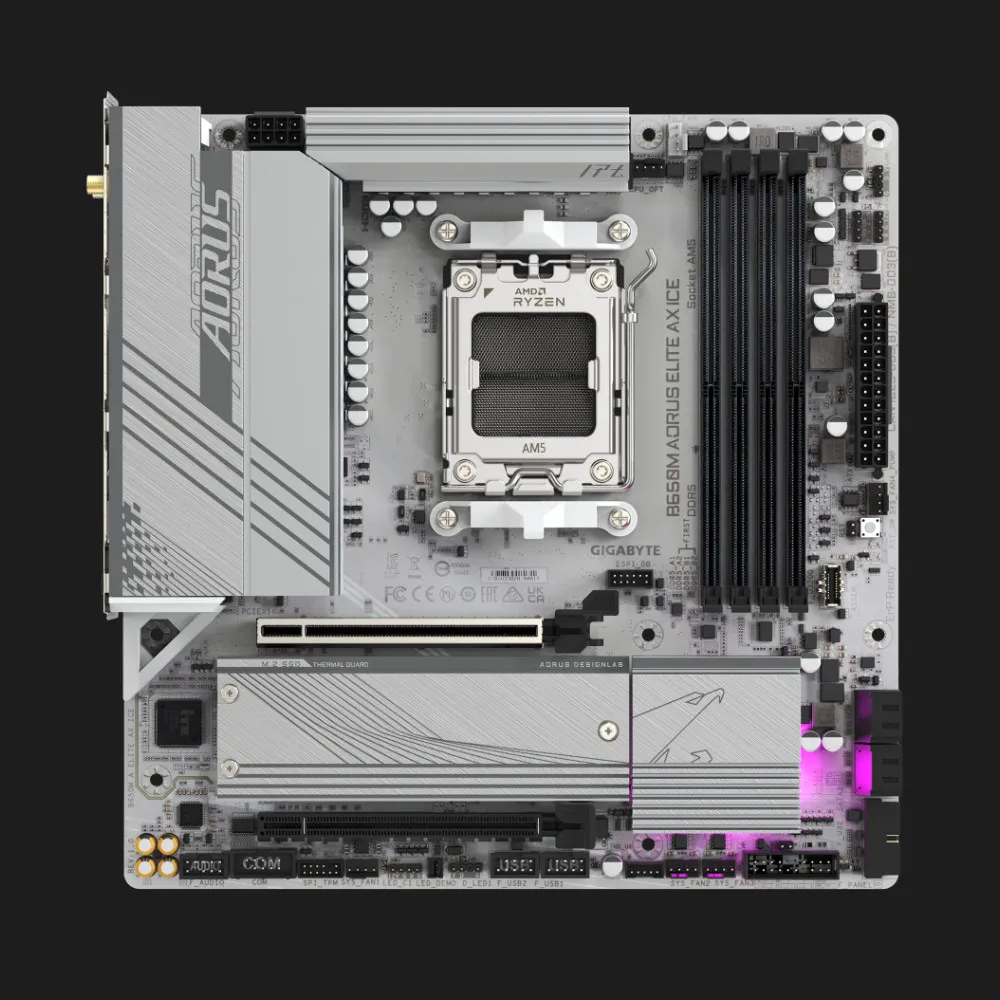 Материнская плата GIGABYTE B650M A ELITE AX ICE 1.1 (B650M A ELITE AX ICE 1.1)