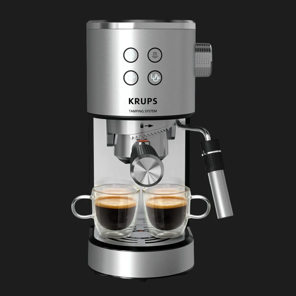 Рожковая кофеварка Krups Virtuoso+ Tamping System XP499EE0
