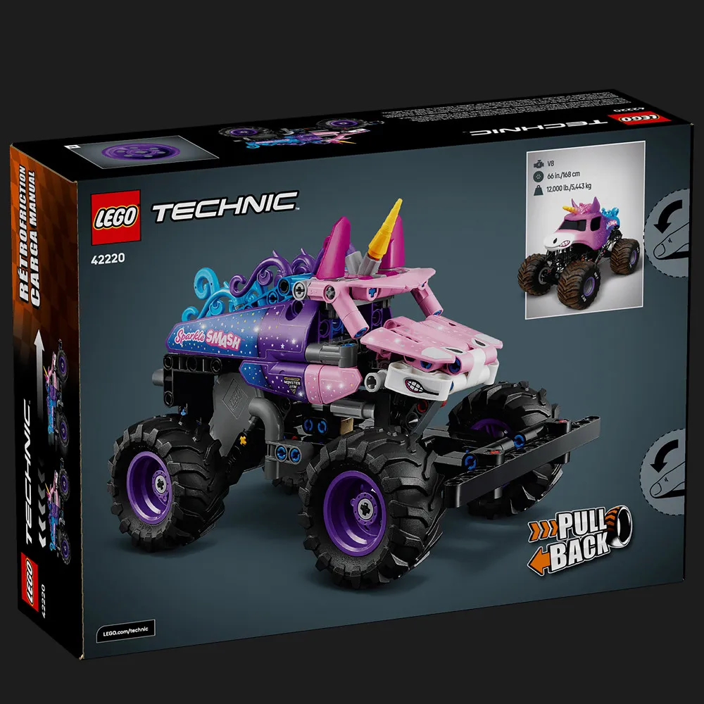 Конструктор LEGO Technic Monster Jam Sparkle Smash с функцией «Pull-Back»