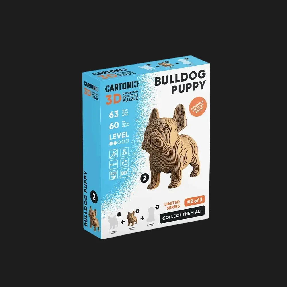 Картонный 3D пазл-конструктор Cartonic Bulldog puppy (CARTMNBULL)
