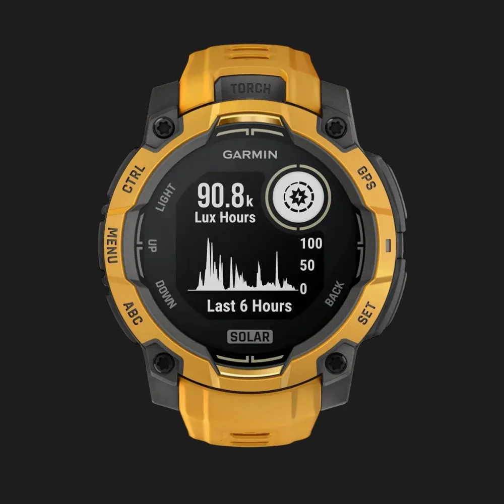 Garmin Instinct 3, Solar Sunburst with Sunburst/Gray Band