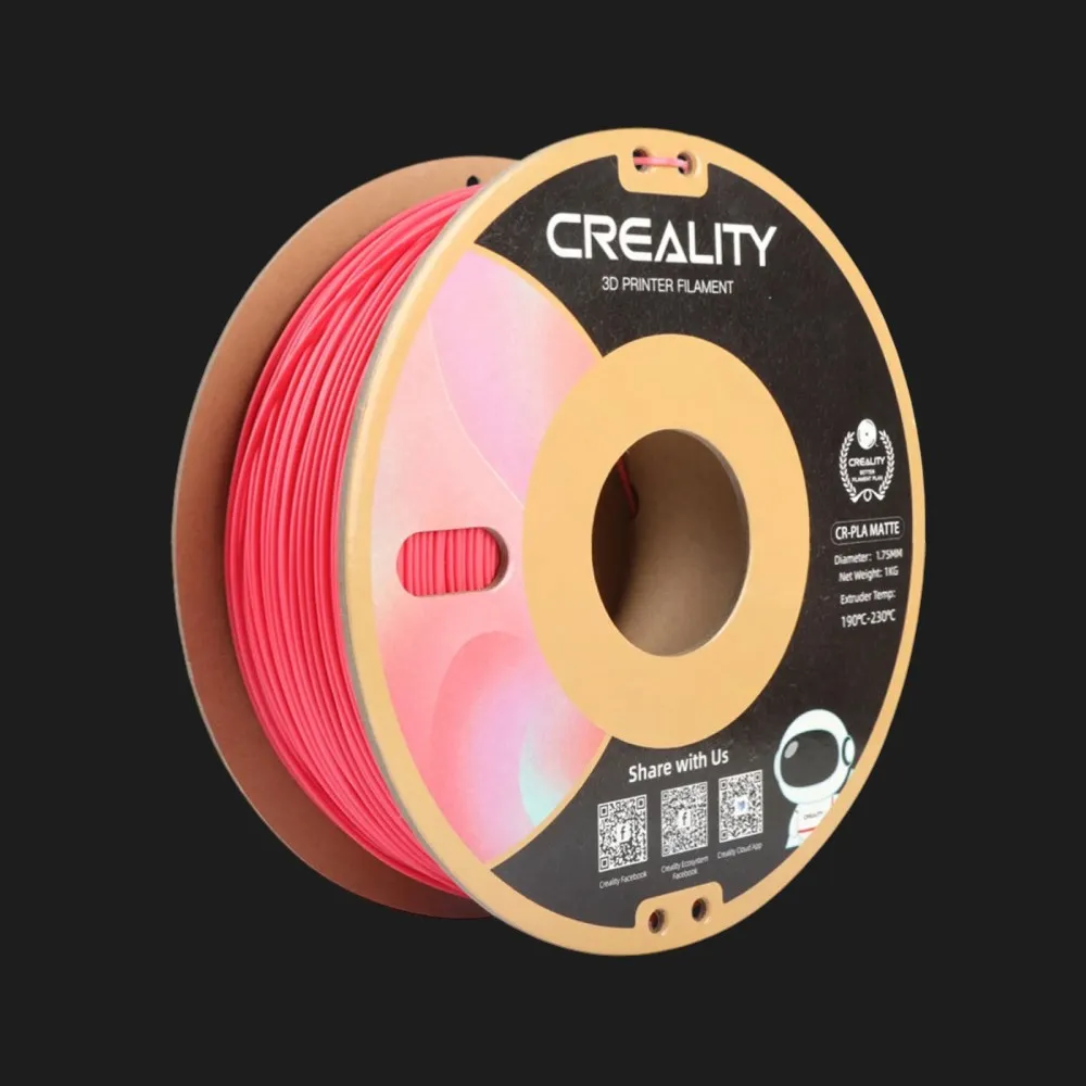 Пластик (Filament) CREALITY PLA Матовый 1кг 1.75мм Клубнично красный